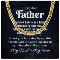 Thumbnail for Cuban Necklace Gifts For Dad With Personalized Message Card Necklace