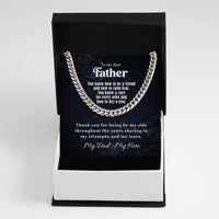 Thumbnail for Cuban Necklace Gifts For Dad With Personalized Message Card Necklace