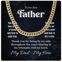 Thumbnail for Cuban Necklace Gifts For Dad With Personalized Message Card Necklace