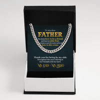 Thumbnail for Cuban Necklace Gifts For Dad With Personalized Message Card Necklace