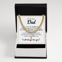 Thumbnail for Cuban Necklace Gifts For Dad With Personalized Message Card Necklace