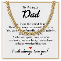 Thumbnail for Cuban Necklace Gifts For Dad With Personalized Message Card Necklace