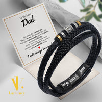 Thumbnail for Bracelet Necklace Gifts For Dad With Personalized Message Card Necklace