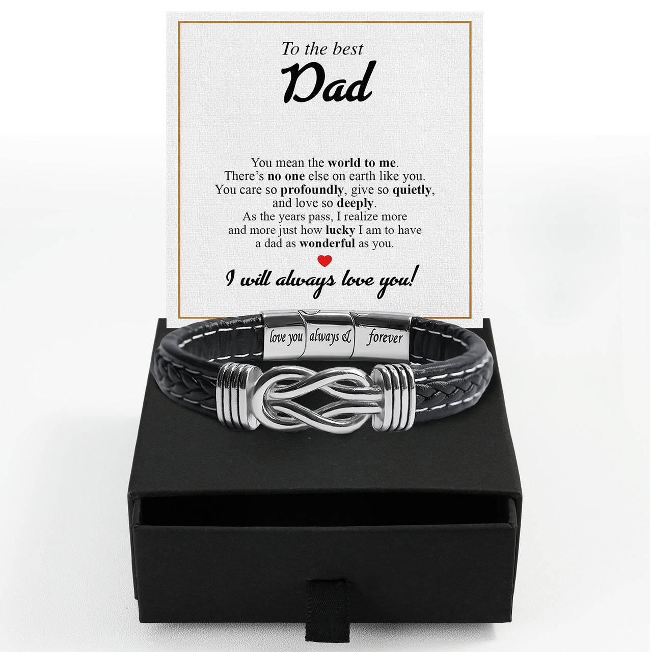 Bracelet Necklace Gifts For Dad With Personalized Message Card Necklace