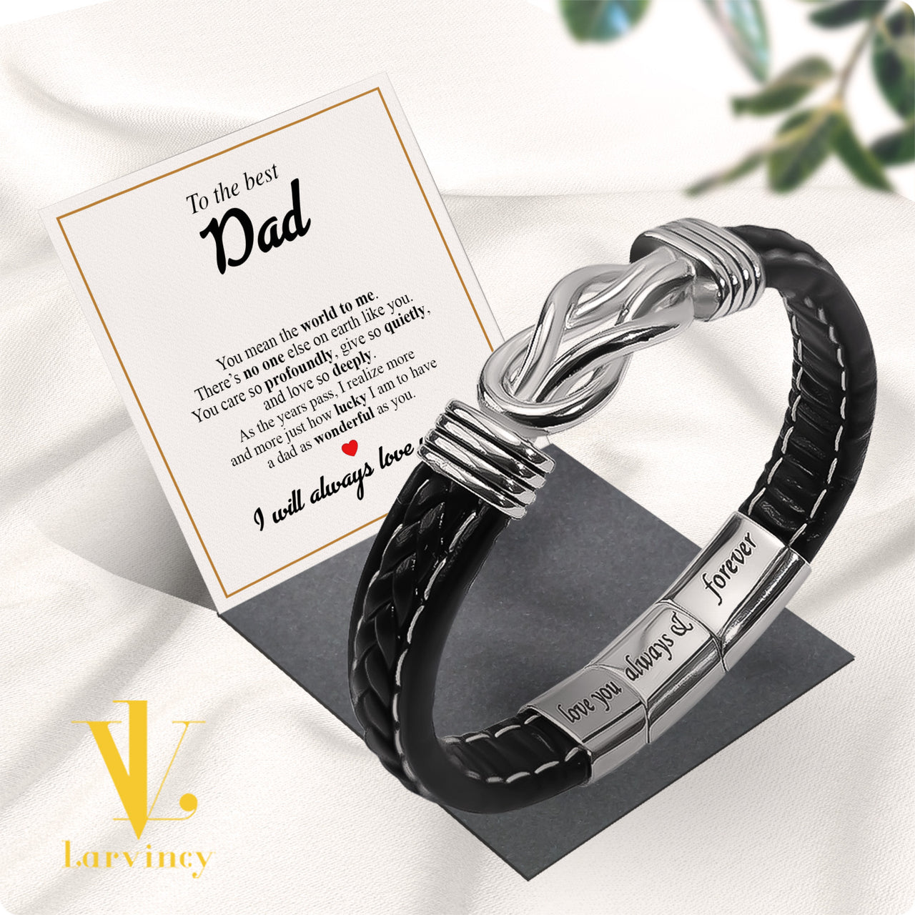 Bracelet Necklace Gifts For Dad With Personalized Message Card Necklace