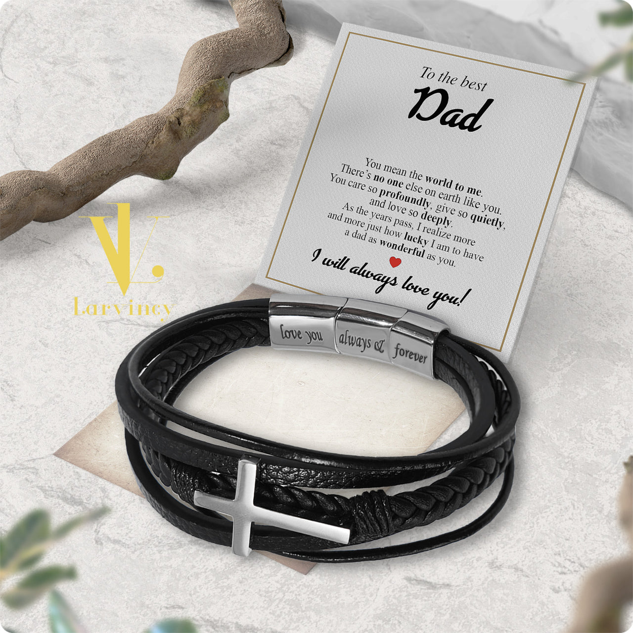 Bracelet Necklace Gifts For Dad With Personalized Message Card Necklace