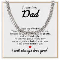 Thumbnail for Cuban Necklace Gifts For Dad With Personalized Message Card Necklace