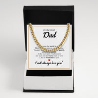 Thumbnail for Cuban Necklace Gifts For Dad With Personalized Message Card Necklace