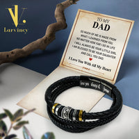 Thumbnail for Bracelet Necklace Gifts For Dad With Personalized Message Card Necklace