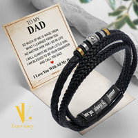 Thumbnail for Bracelet Necklace Gifts For Dad With Personalized Message Card Necklace