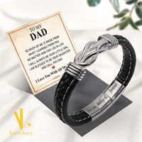 Thumbnail for Bracelet Necklace Gifts For Dad With Personalized Message Card Necklace