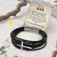 Thumbnail for Bracelet Necklace Gifts For Dad With Personalized Message Card Necklace