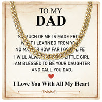 Thumbnail for Cuban Necklace Gifts For Dad With Personalized Message Card Necklace