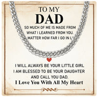 Thumbnail for Cuban Necklace Gifts For Dad With Personalized Message Card Necklace