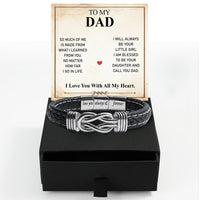 Thumbnail for Bracelet Necklace Gifts For Dad With Personalized Message Card Necklace