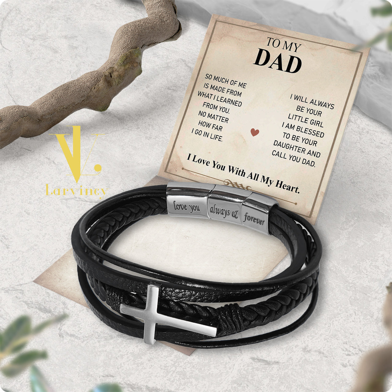 Bracelet Necklace Gifts For Dad With Personalized Message Card Necklace