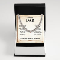 Thumbnail for Cuban Necklace Gifts For Dad With Personalized Message Card Necklace