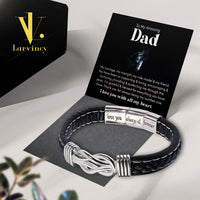 Thumbnail for Bracelet Necklace Gifts For Dad With Personalized Message Card Necklace