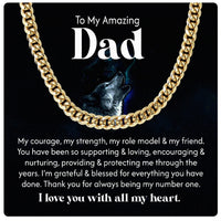 Thumbnail for Cuban Necklace Gifts For Dad With Personalized Message Card Necklace