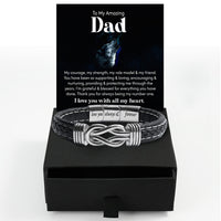 Thumbnail for Bracelet Necklace Gifts For Dad With Personalized Message Card Necklace