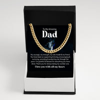 Thumbnail for Cuban Necklace Gifts For Dad With Personalized Message Card Necklace