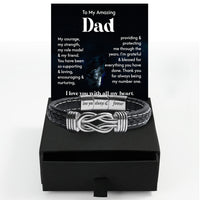 Thumbnail for Bracelet Necklace Gifts For Dad With Personalized Message Card Necklace