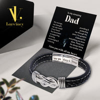 Thumbnail for Bracelet Necklace Gifts For Dad With Personalized Message Card Necklace