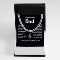 Thumbnail for Cuban Necklace Gifts For Dad With Personalized Message Card Necklace