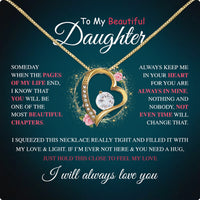 Thumbnail for To My Daughter Necklace From Mom With Heartfelt Message Card, Jewelry For Daughter, Daughter Gift From Mom On Birthday, Wedding, Christmas, Graduation