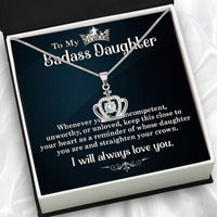 Thumbnail for To My Daughter Necklace From Mom With Heartfelt Message Card, Jewelry For Daughter, Daughter Gift From Mom On Birthday, Wedding, Christmas, Graduation