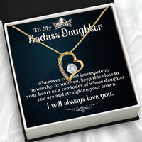 Thumbnail for To My Daughter Necklace From Mom With Heartfelt Message Card, Jewelry For Daughter, Daughter Gift From Mom On Birthday, Wedding, Christmas, Graduation