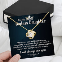 Thumbnail for To My Daughter Necklace From Mom With Heartfelt Message Card, Jewelry For Daughter, Daughter Gift From Mom On Birthday, Wedding, Christmas, Graduation