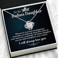 Thumbnail for To My Daughter Necklace From Mom With Heartfelt Message Card, Jewelry For Daughter, Daughter Gift From Mom On Birthday, Wedding, Christmas, Graduation