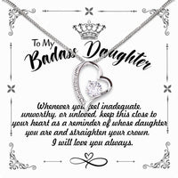 Thumbnail for To My Daughter Necklace From Mom With Heartfelt Message Card, Jewelry For Daughter, Daughter Gift From Mom On Birthday, Wedding, Christmas, Graduation