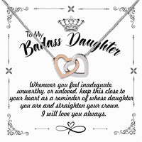 Thumbnail for To My Daughter Necklace From Mom With Heartfelt Message Card, Jewelry For Daughter, Daughter Gift From Mom On Birthday, Wedding, Christmas, Graduation