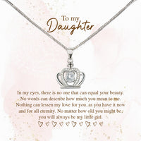 Thumbnail for To My Daughter Necklace From Mom With Heartfelt Message Card, Jewelry For Daughter, Daughter Gift From Mom On Birthday, Wedding, Christmas, Graduation