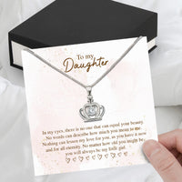 Thumbnail for To My Daughter Necklace From Mom With Heartfelt Message Card, Jewelry For Daughter, Daughter Gift From Mom On Birthday, Wedding, Christmas, Graduation