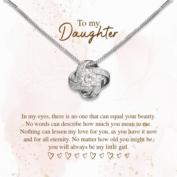 To My Daughter Necklace From Mom With Heartfelt Message Card, Jewelry For Daughter, Daughter Gift From Mom On Birthday, Wedding, Christmas, Graduation