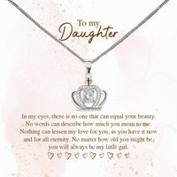 Thumbnail for To My Daughter Necklace From Mom With Heartfelt Message Card, Jewelry For Daughter, Daughter Gift From Mom On Birthday, Wedding, Christmas, Graduation