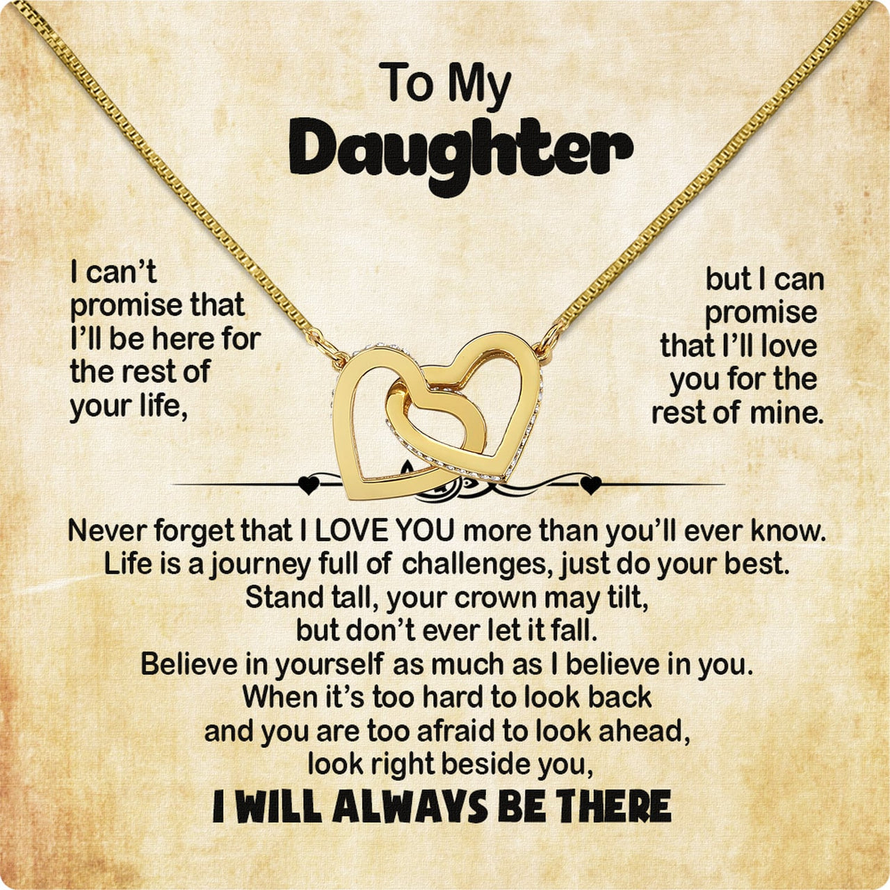 To My Daughter Necklace From Mom With Heartfelt Message Card, Jewelry For Daughter, Daughter Gift From Mom On Birthday, Wedding, Christmas, Graduation