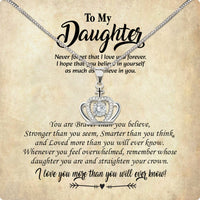 Thumbnail for To My Daughter Necklace With Personalized Message Card