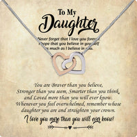 Thumbnail for To My Daughter Necklace With Personalized Message Card