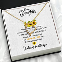 Thumbnail for To My Daughter Necklace From Mom With Heartfelt Message Card, Jewelry For Daughter, Daughter Gift From Mom On Birthday, Wedding, Christmas, Graduation