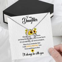 Thumbnail for To My Daughter Necklace From Mom With Heartfelt Message Card, Jewelry For Daughter, Daughter Gift From Mom On Birthday, Wedding, Christmas, Graduation