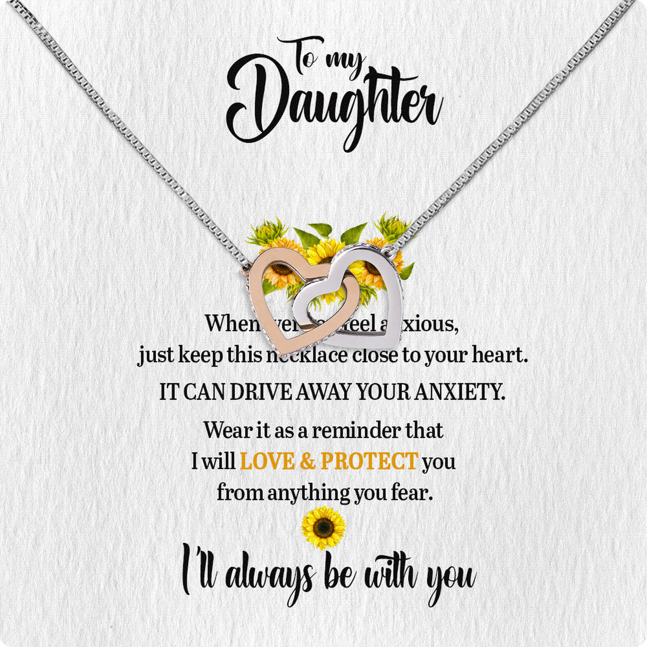 To My Daughter Necklace From Mom With Heartfelt Message Card, Jewelry For Daughter, Daughter Gift From Mom On Birthday, Wedding, Christmas, Graduation