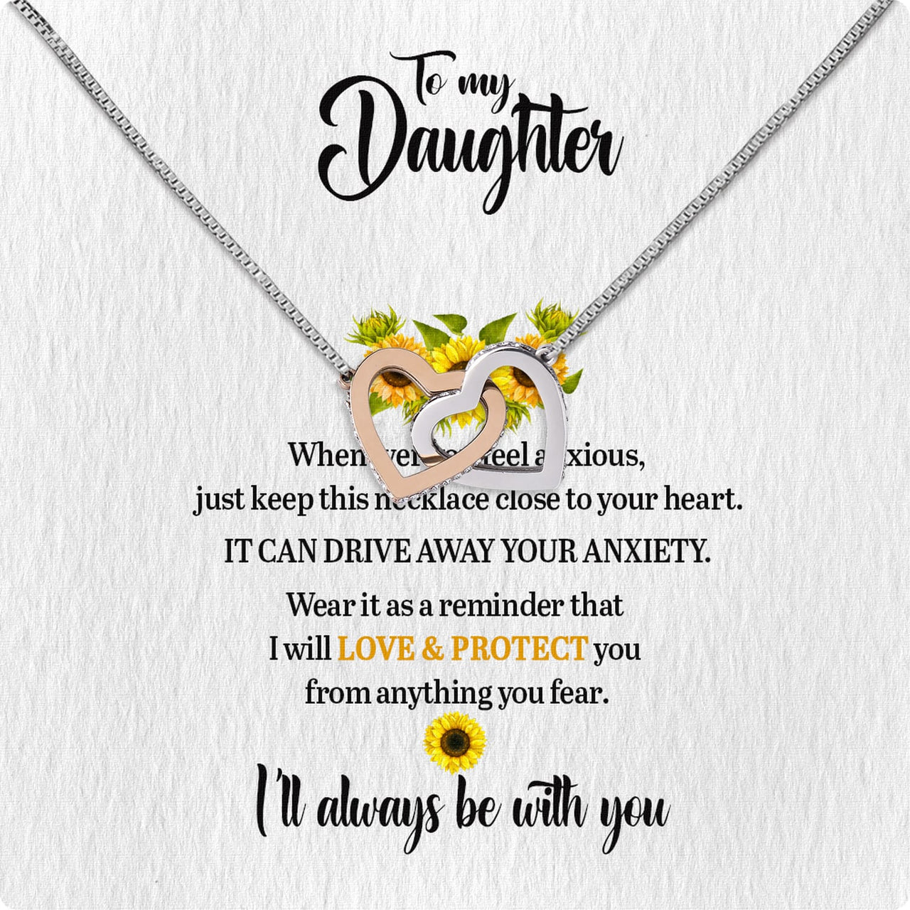 To My Daughter Necklace From Mom With Heartfelt Message Card, Jewelry For Daughter, Daughter Gift From Mom On Birthday, Wedding, Christmas, Graduation