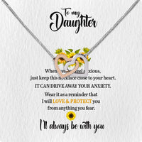 Thumbnail for To My Daughter Necklace From Mom With Heartfelt Message Card, Jewelry For Daughter, Daughter Gift From Mom On Birthday, Wedding, Christmas, Graduation