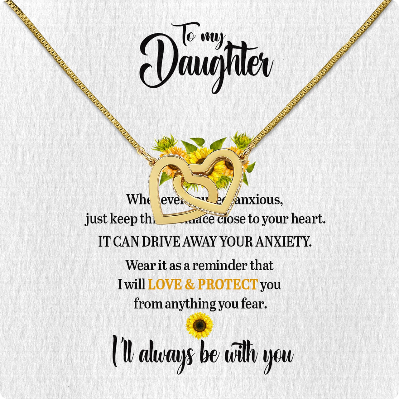 To My Daughter Necklace From Mom With Heartfelt Message Card, Jewelry For Daughter, Daughter Gift From Mom On Birthday, Wedding, Christmas, Graduation