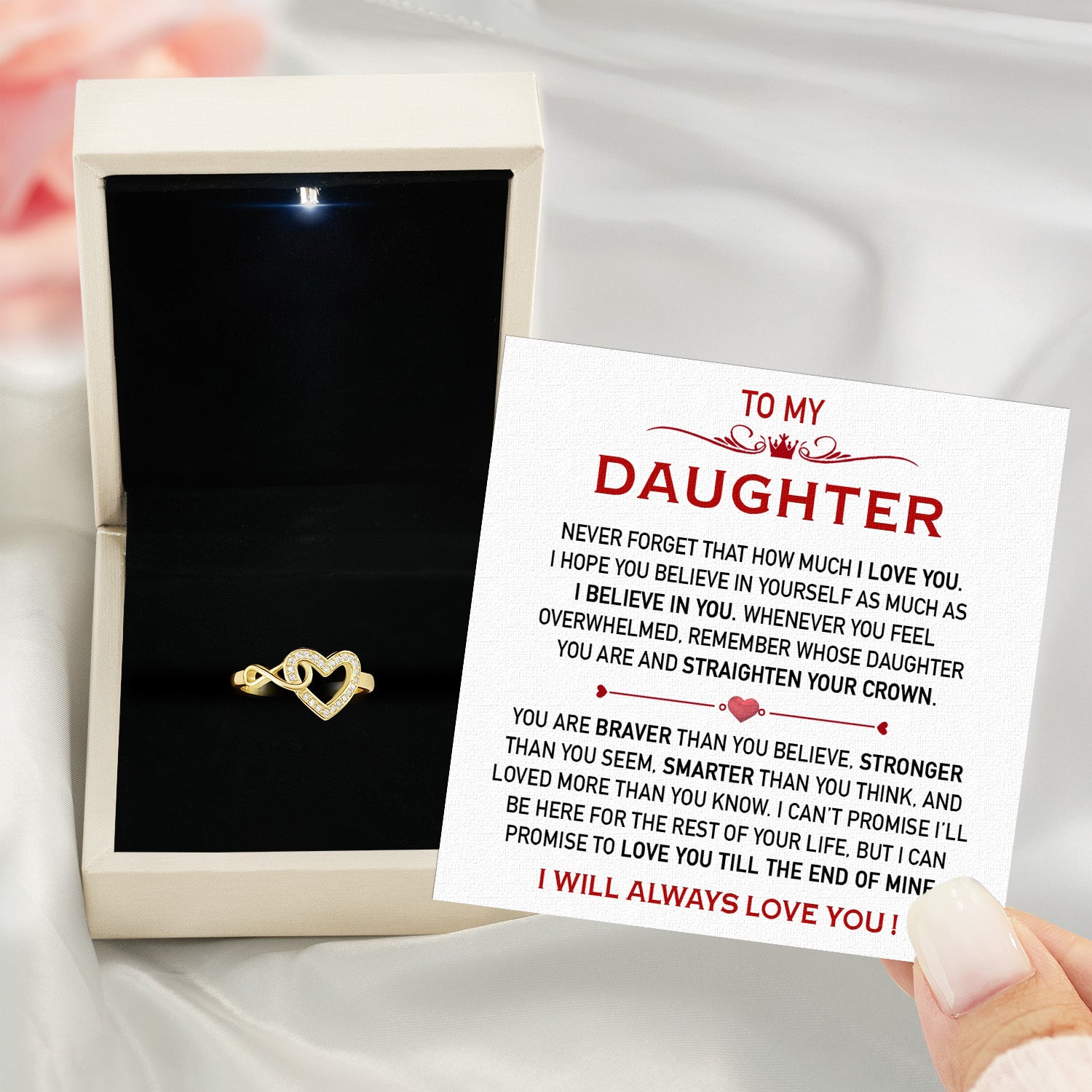 Daughter Ring Infinity Heart from Mom: A Beautiful Reminder of Your Love