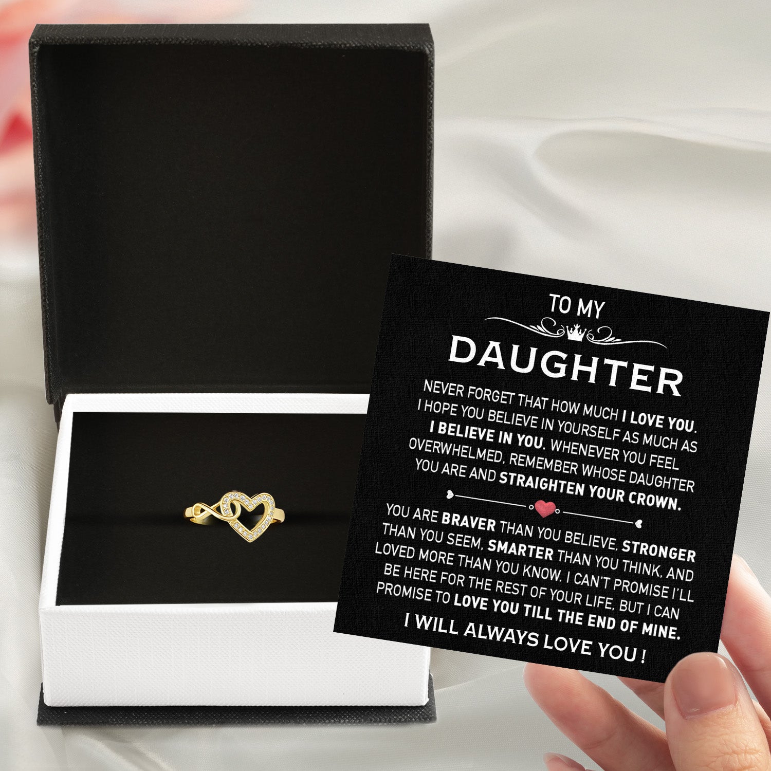 Daughter Ring Infinity Heart from Mom: A Beautiful Reminder of Your Love